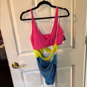 Bar III Pink and Yellow Bras Intimates & Sleepwear